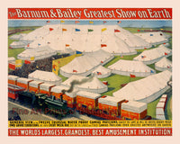 Barnum and Bailey Circus Poster Greatest Show on Earth art print