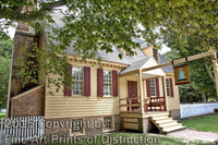 Blue Bell Inn a side view of the front with Bell Sign Art Print