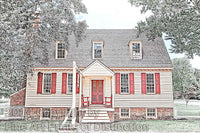 Blue Bell Inn Resembling an Antique Hand Tinted Drawing Art Print