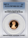 2007-S Lincoln Cent PCGS Proof 70 Red Deep Cameo