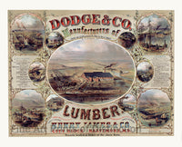 Dodge Lumber Company Advertising Lithograph art print