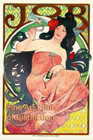 art print of Job Cigarette Paper Advertising Poster by Alphonse Mucha