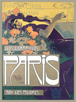 Los Cigarrillos Paris French Lithograph art print