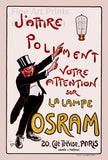 Osram La Lampe French Advertising Lithograph Poster art print