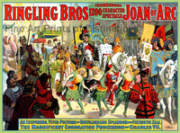 Ringling Brothers Joan Of Arc Circus Poster from 1912 art print