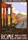 Rome Through Mount Cenis Travel Poster art print