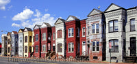 Row Houses of Many Colors in Washington DC Art Print