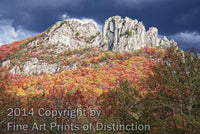 Seneca Rocks Under Brewing Storm Clouds Art Print