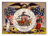 art print of USA Our Standard Coffee Advertising Woodcut Print from civil war era