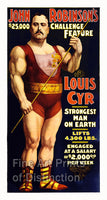 art print of Louis Cyr Strong Man Advertising Poster