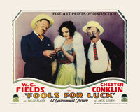 art print of 1928 Movie Poster of Fools for Luck starring W. C. Fields