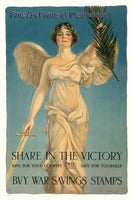 Share in the Victory World War I Poster for war savings stamps art print