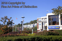 WVU Campus View with Mountainlair and Oglebay Hall art print