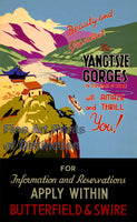 vintage Yangtsze Gorges China Tourism Poster art print