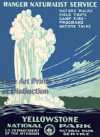 vintage Yellowstone National Park Tourism Poster art print