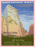 antique Zion National Park Travel Poster art print